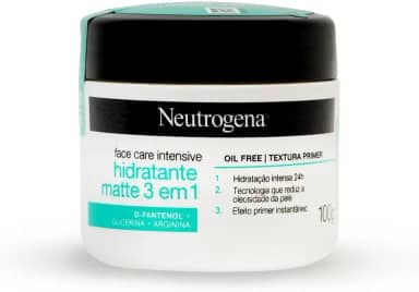 Neutrogena Hidratante Facial Matte 3 em 1 Face Care Intensive, 100g