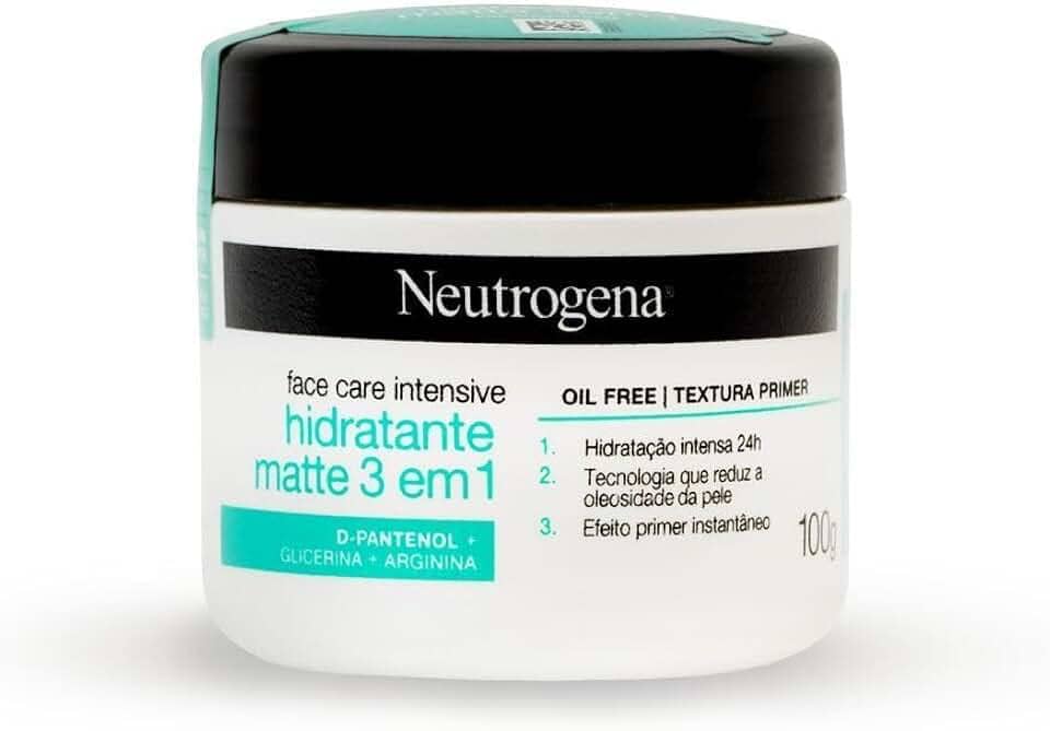 Neutrogena Hidratante Facial Matte 3 em 1 Face Care Intensive, 100g
