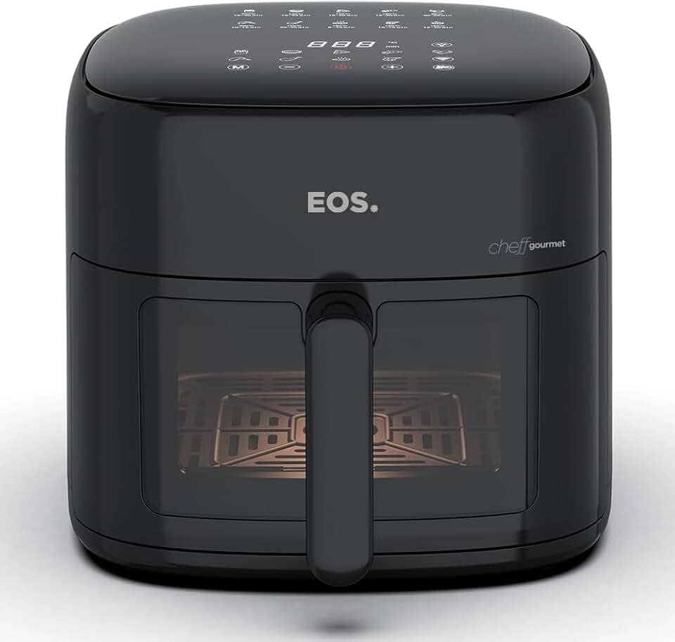 Fritadeira Sem Óleo Air Fryer Eos Chef Gourmet 6.2 Litros Compacta Digital Preto Eaf60p 110v