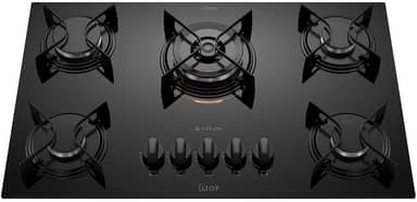 Cooktop 5 Bocas Preto com Mesa de Vidro e Tripla Chama Atlas U Top Bivolt