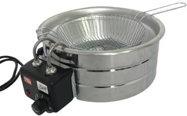 Fritadeira Elétrica Inox Redonda Tacho 5 Litros BONI 220 V