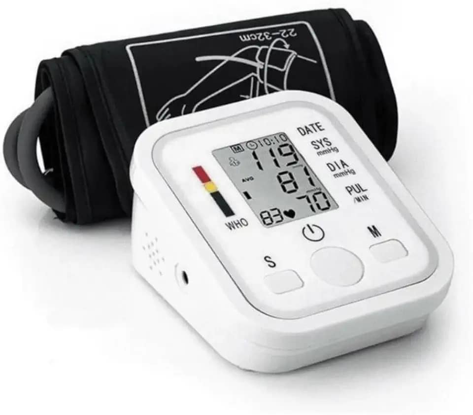 Medidor de Pressão Arterial Digital Automático de Braço Aparelho Portátil Detecta Hipertensão, Arritmia, e Batimentos Irregulares, Monitor Inteligente com Tela LCD Grande, Memória para Leituras