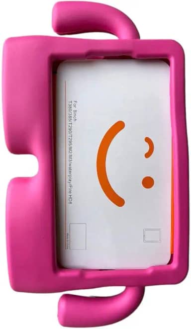 Capa Infantil Borracha Compatível Para Samsung Galaxy Tab A7 Lite 8.7'' SM-T225 T220 2021 -ROSA,EVA, Emborrachada, Leve