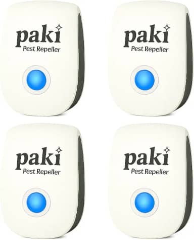 Kit 4 Repelentes Ultrassônicos de Tomada Paki Anti Insetos Mosquitos Baratas Bivolt Sem Cheiro Seguro para Pets Plug Brasil Elétrico