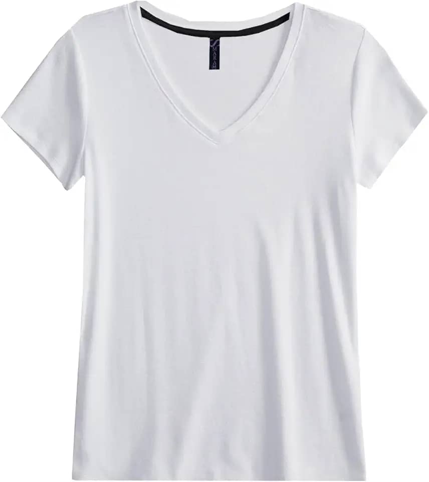 Blusa Blusinha Feminina Algodão Gola V