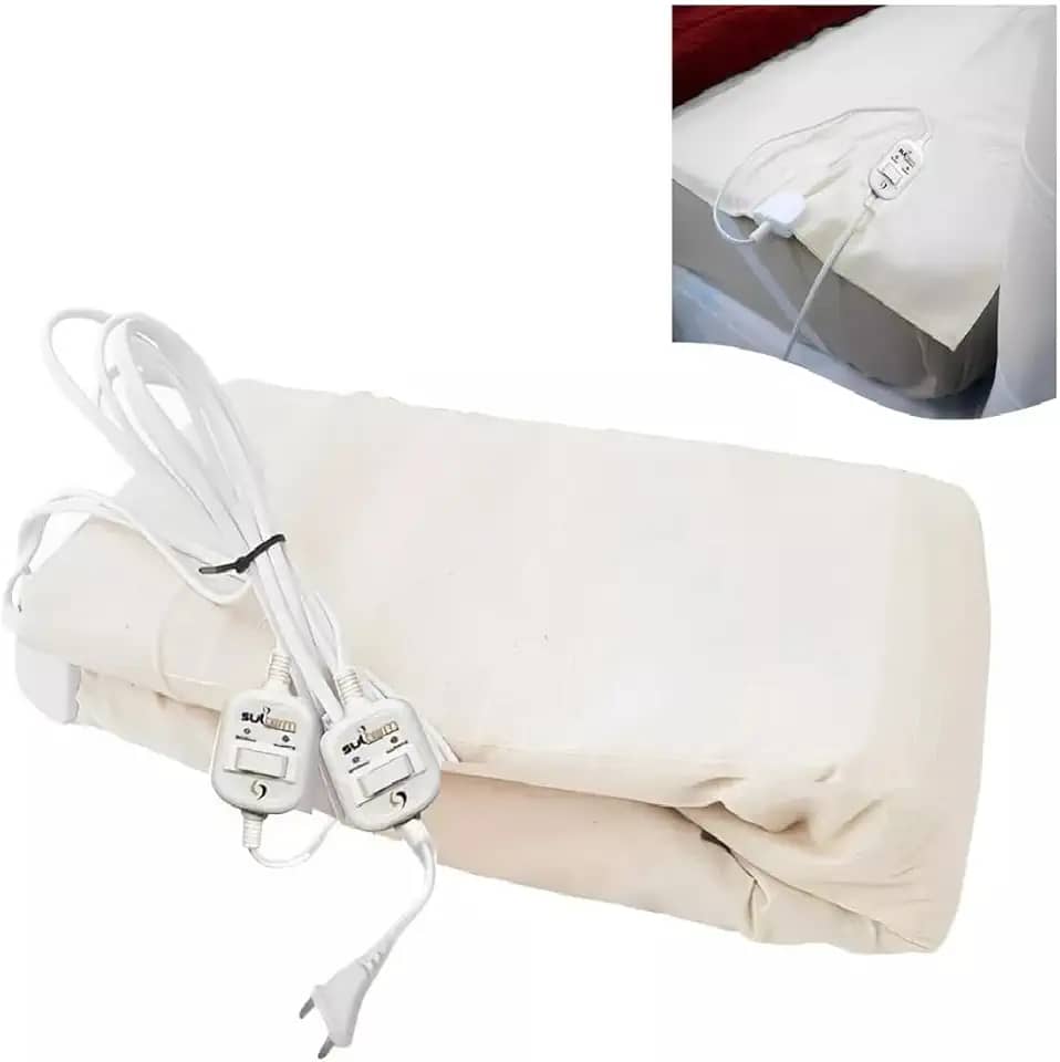 Lençol térmico elétrico casal 220v Sulterm 02 temperaturas certificado INMETRO unico garantia 3 anos Beige 1,38 c 1,88 m