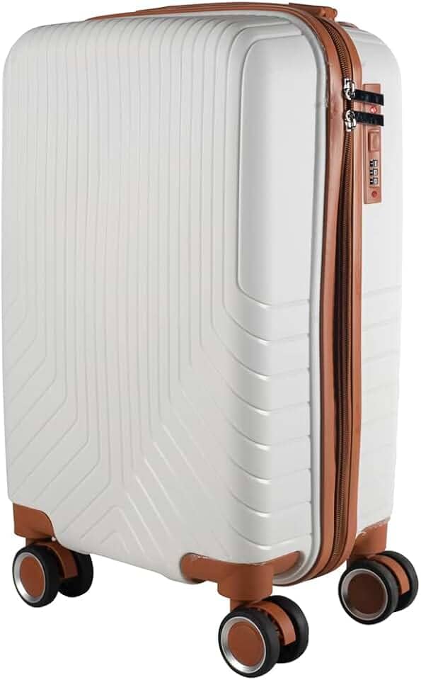 Mala de bordo em Polipropileno 4 rodas 360º - AeroMalas Sérvia (Branco)