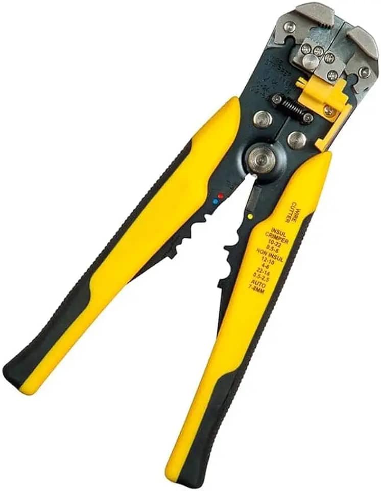 Alicate Decapador Cortador Crimpador de fios cabos até 6mm