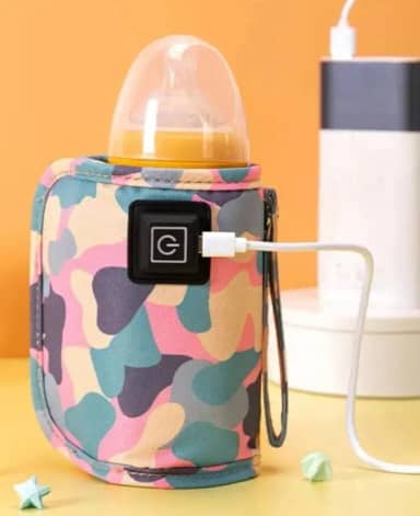 Aquecedor 3 niveis Mamadeira Veiculo/Carro Usb Portátil. (Rosa)