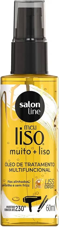 Salon Line, Óleo de Tratamento Multifuncional, Meu Liso, Muito + Liso, Vegano - Para Cabelos Lisos, 60ml