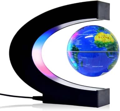 GLOBO TERRESTRE LED MAGNETICO GIRATORIO FLUTUANTE LEVITACAO ANTI GRAVIDADE LUMINARIA COM BASE DECORAÇÃO