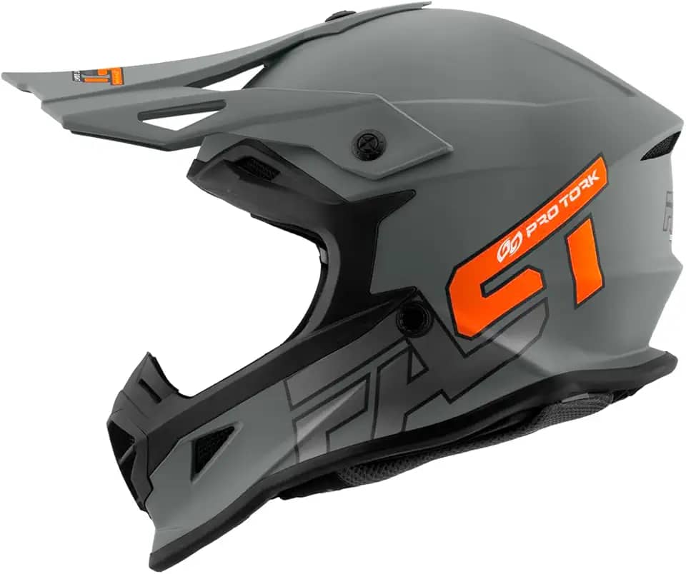 Capacete Motocross Pro Tork Fast 788 Grey Fosco Cinza/laranja Tam. 60