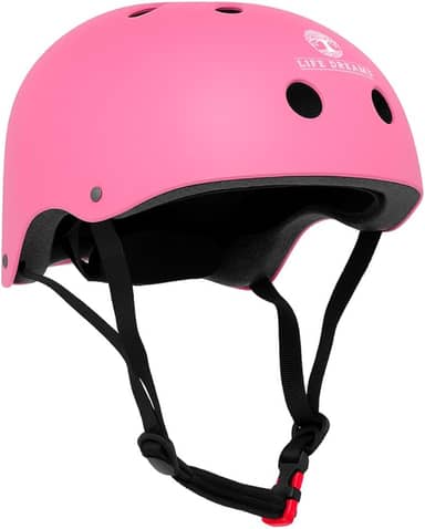 Capacete Skate Rosa Fosco Patins Patinete Bicicleta Catraca Ajustável Spin Life Dreams