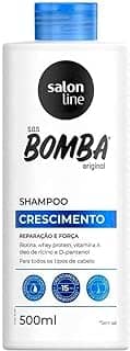 Salon Line, Shampoo, SOS Bomba, Crescimento, Reparação e Força - Todos os Tipos de Cabelos, 500 ml
