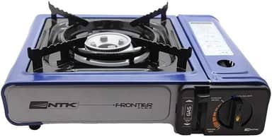 NTK, Fogareiro Frontier Em Aço Esmaltado Com Ignição Eletrônica Apoio De Panela, Chama Regulável, Dispensa Uso De Fósforos, Ideal Para Uso Diário, Camping, Trilha Ou Viagens, Prático E Econômico