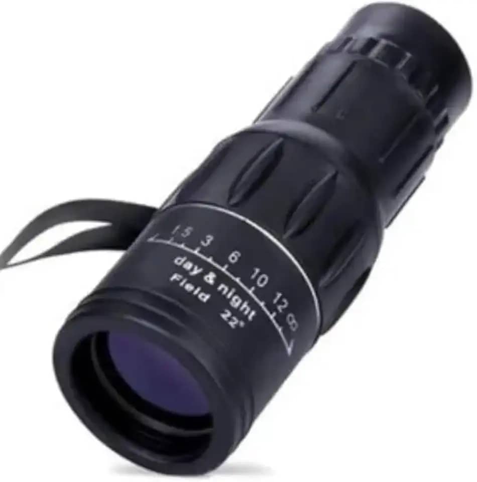 Monóculo Tático 16x52 com Alcance de Até 8km | Luneta Portátil de Alta Nitidez | Visão Ampliada para Camping, Trilhas, Caça e Observação