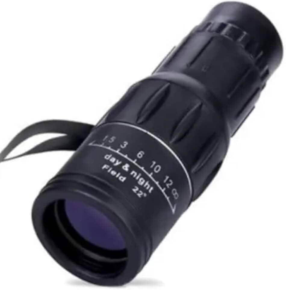 Monóculo Tático 16x52 com Alcance de Até 8km | Luneta Portátil de Alta Nitidez | Visão Ampliada para Camping, Trilhas, Caça e Observação