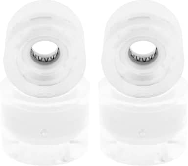 Pacote com 4 rodas de skate longboard para crianças, rodas flash de 60 mm 78A, material PU, para andar de rua, skate elétrico, mini cruiser, rolamento ABEC-9, substituição - branco