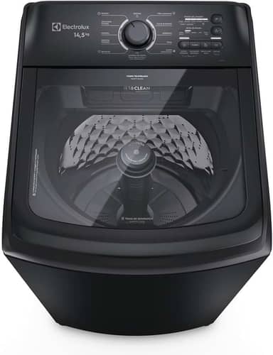 Electrolux Máquina de Lavar Electrolux 14,5kg Preta Efficient Cesto Inox, Jet&Clean e Filtro Fiapos (LEP15) 127V
