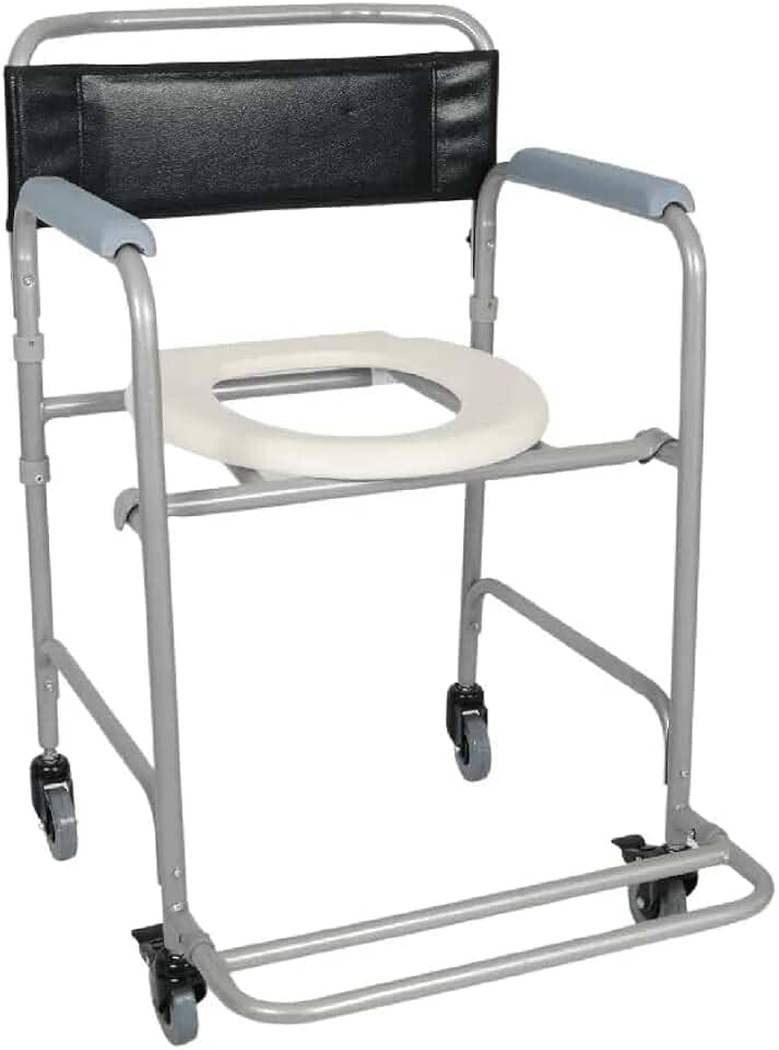 Cadeira de banho higienica Idoso dobrável aço 100 Kg D30