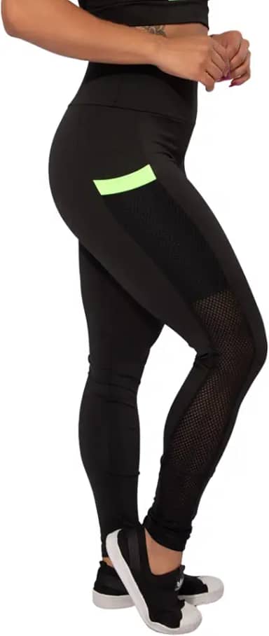 Calça Legging Cintura Alta Com Bolso Fitness Academia Feminina F7NEWSTYLE