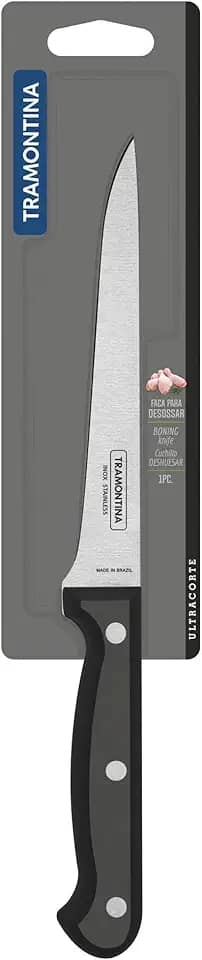 Faca Para Desossar Tramontina Ultracorte Com Lâmina Em Aço Inox E Cabo De Polipropileno Preto 6" Tramontina Preta
