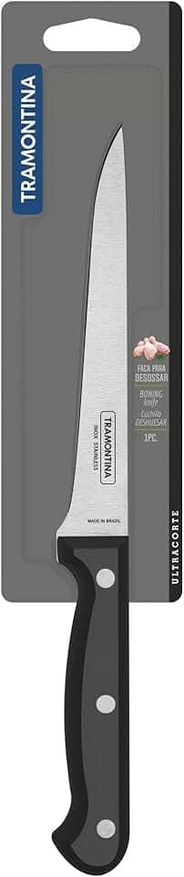 Faca Para Desossar Tramontina Ultracorte Com Lâmina Em Aço Inox E Cabo De Polipropileno Preto 6" Tramontina Preta