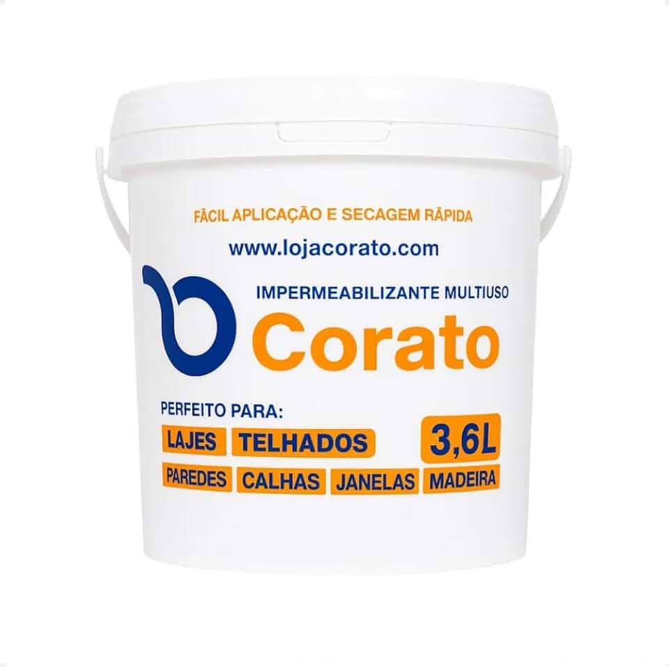 Impermeabilizante Corato 3,6 Litros Para Lajes Sacadas Pergolados Telhados