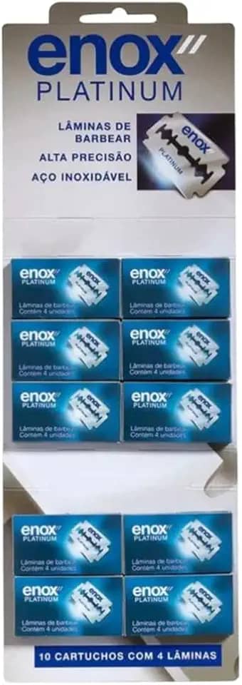 40UN Lâmina De Barbear Fio Duplo Platinum Enox (40)