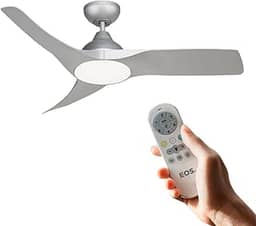 Ventilador de Teto EOS Turbo Vento 3 Pás com Controle Remoto 112cm 150W Prata EVX110S Bivolt