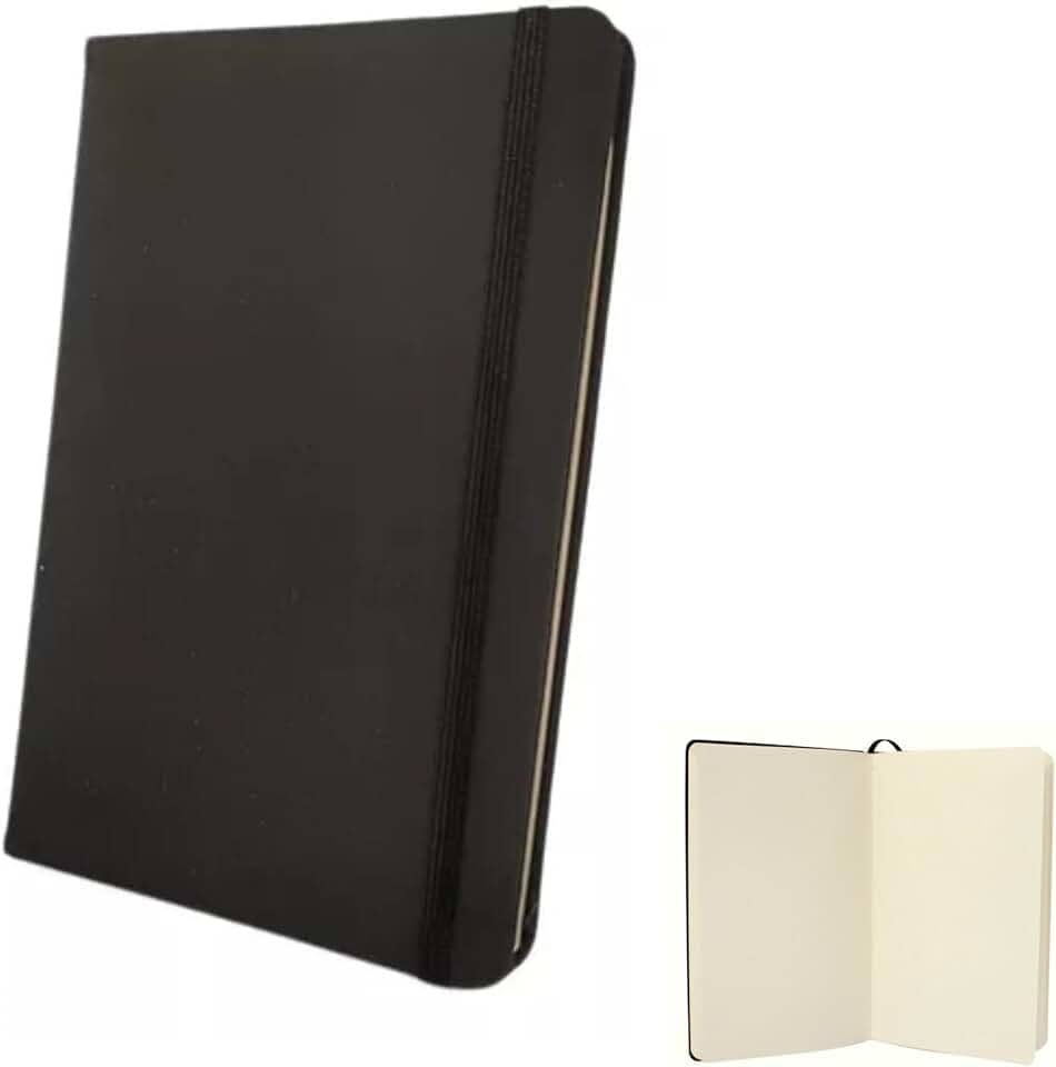 Caderno Desenho A5 Capa Dura Sem Pauta Sketchbook Grande 14x21 80 Folhas Colorir Desenhos