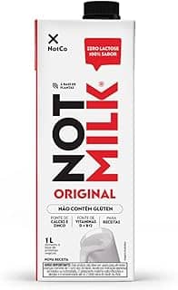 Bebida Vegetal NotCo NotMilk Original 1L, Feito com Ingredientes 100% Vegetais, Sabor Leite Integral, Sem Lactose, Sem Glúten, Ideal para Receitas, Plant-Based, Vegano, Vegetariano.