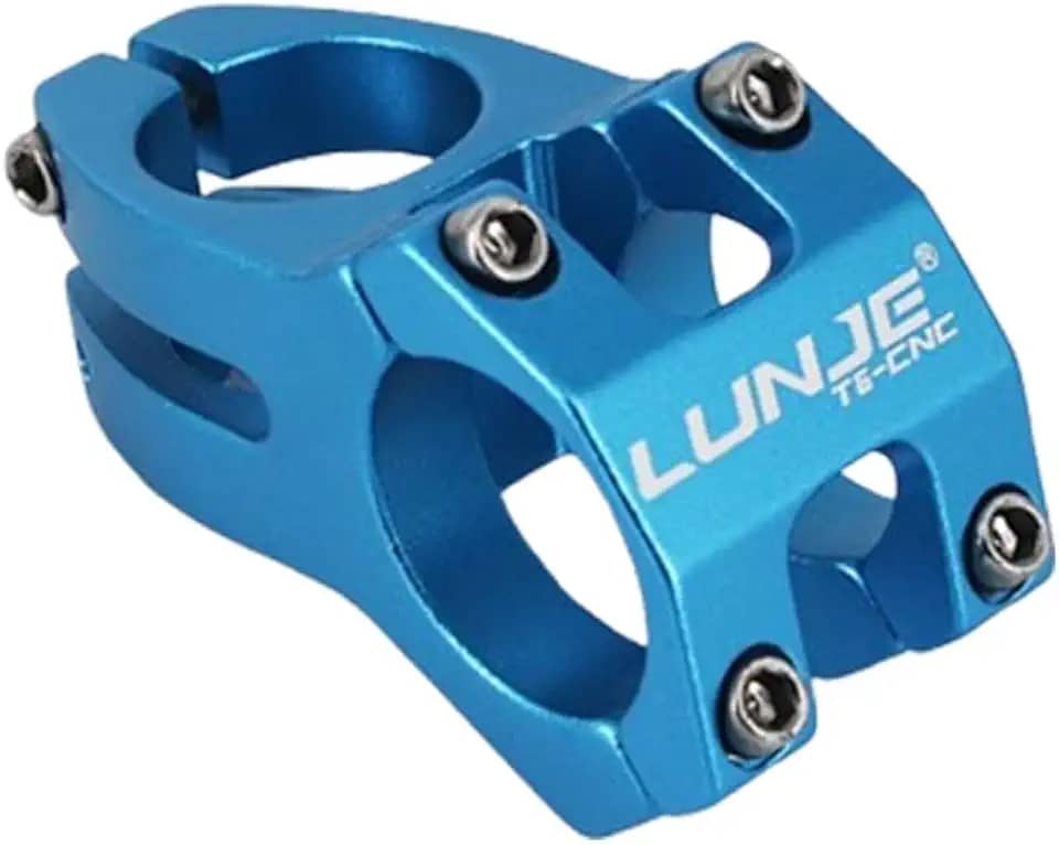 Guidão de bicicleta azul premium - alumínio leve, design de queda curta de 31,8 × 45 mm para maior conforto e controle