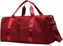 Bolsa Academia Mala de Alça De Mão Feminina Grande Espaçosa Transversal Viagem Compartimento Para Calçado Espaçosa 10 Kg Bordo Rigida Zíper Necessaire Passeio 30L (Vermelho)