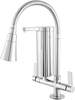 Torneira Cozinha Bancada Com Filtro Slim Flexível Gourmet Cromada Dupla Função Metal Abs