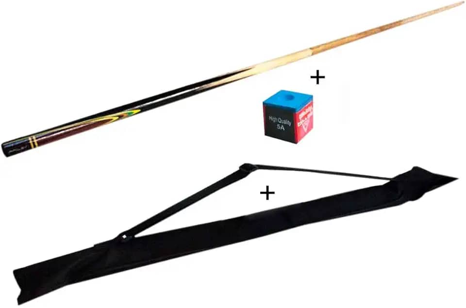 Taco Para Sinuca Snooker Bilhar Rosca 145 cm + Bolsa + Giz + Ponta