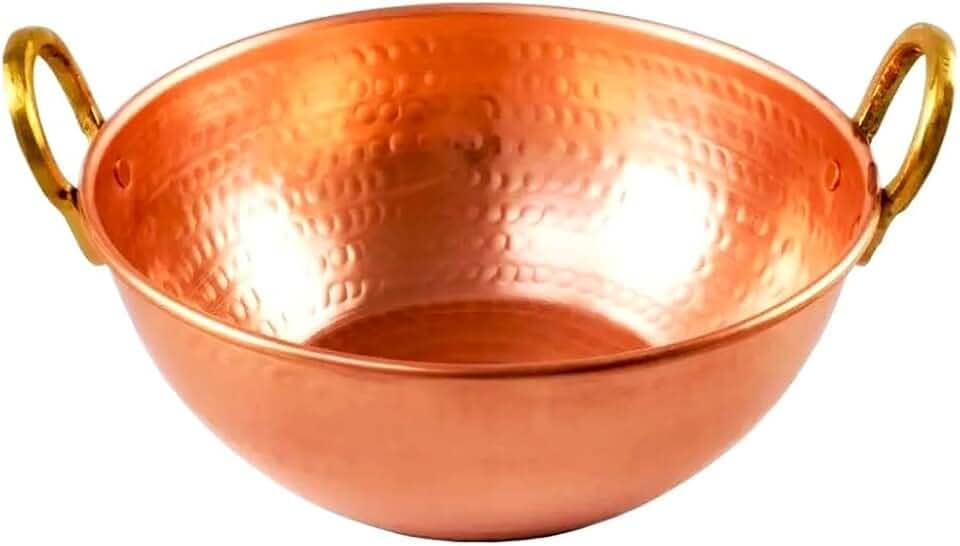 Tacho De Cobre Puro 1 Litro Multiuso Com Alça De Bronze