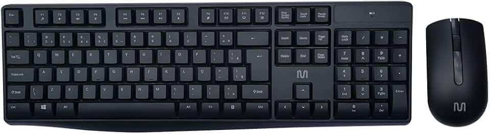 Kit Teclado e Mouse Sem Fio Slim Conexão USB + Pilhas inclusas Multi - TC270