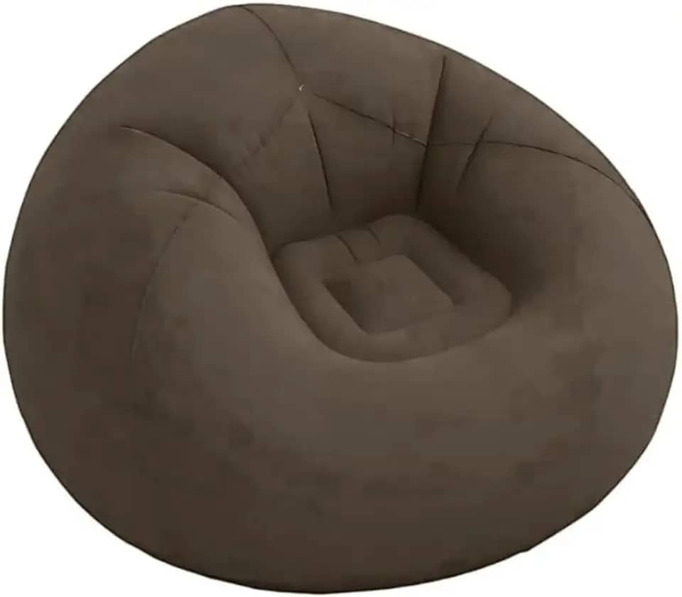 Sofá Poltrona Puff Portátil Inflável Casa Evento Praia Viagem Acampamento Ambiente Internos Externo (MARROM)