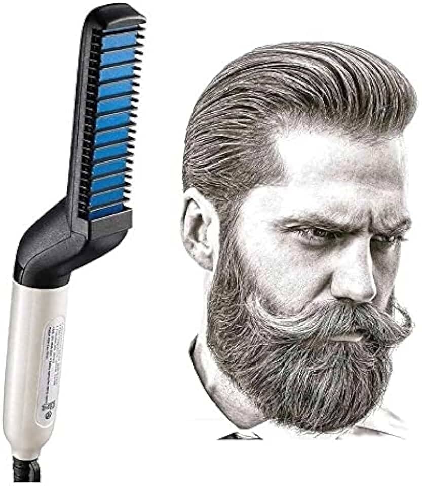 Pente Elétrico Chapinha Prancha Modela Alisa Barba E Cabelo