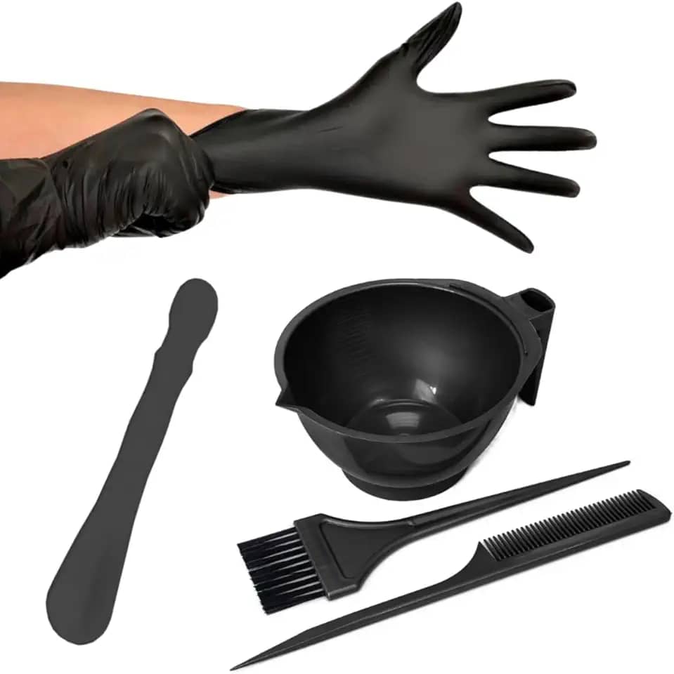 Kit Tintura Para Cabelos Com Espátula e Par de luvas