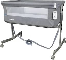 Berço Portátil Sleep 3 em 1 Moisés Co-bed Acopla na Cama - Cinza Kababy