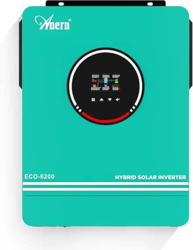 Inversor Solar Híbrido de 6200W 48V CC a 220-230V CA, Inversor de Onda Senoidal Pura com Controlador de Carga Solar MPPT de 120A, Adequado Para Bateria de Gel de Chumbo-ácido de Lítio de 48V