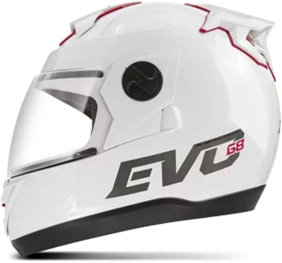 CAPACETE FECHADO PRO TORK EVOLUTION 788 G8 EVO SOLID BRILHANTE BRANCO TAM. 62