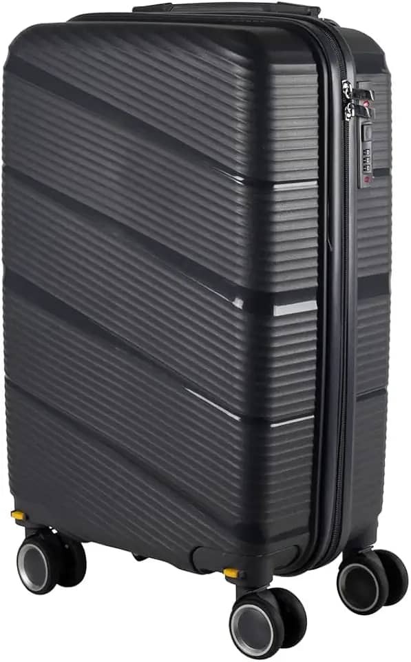 Mala de bordo em Polipropileno 4 rodas 360º - AeroMalas Catar (Grafite)