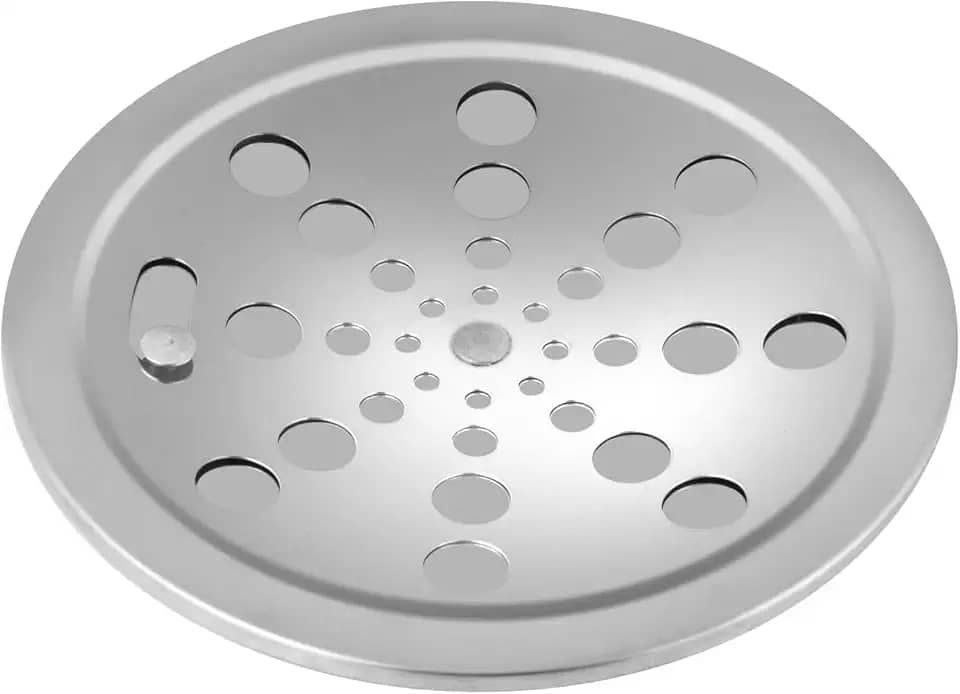 Ralo Grelha Inox Para Banheiro Redondo 15x15 Com Fecho