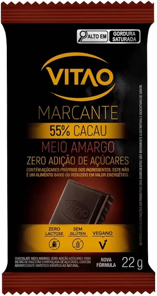 Chocolate Meio Amargo Zero Açúcar