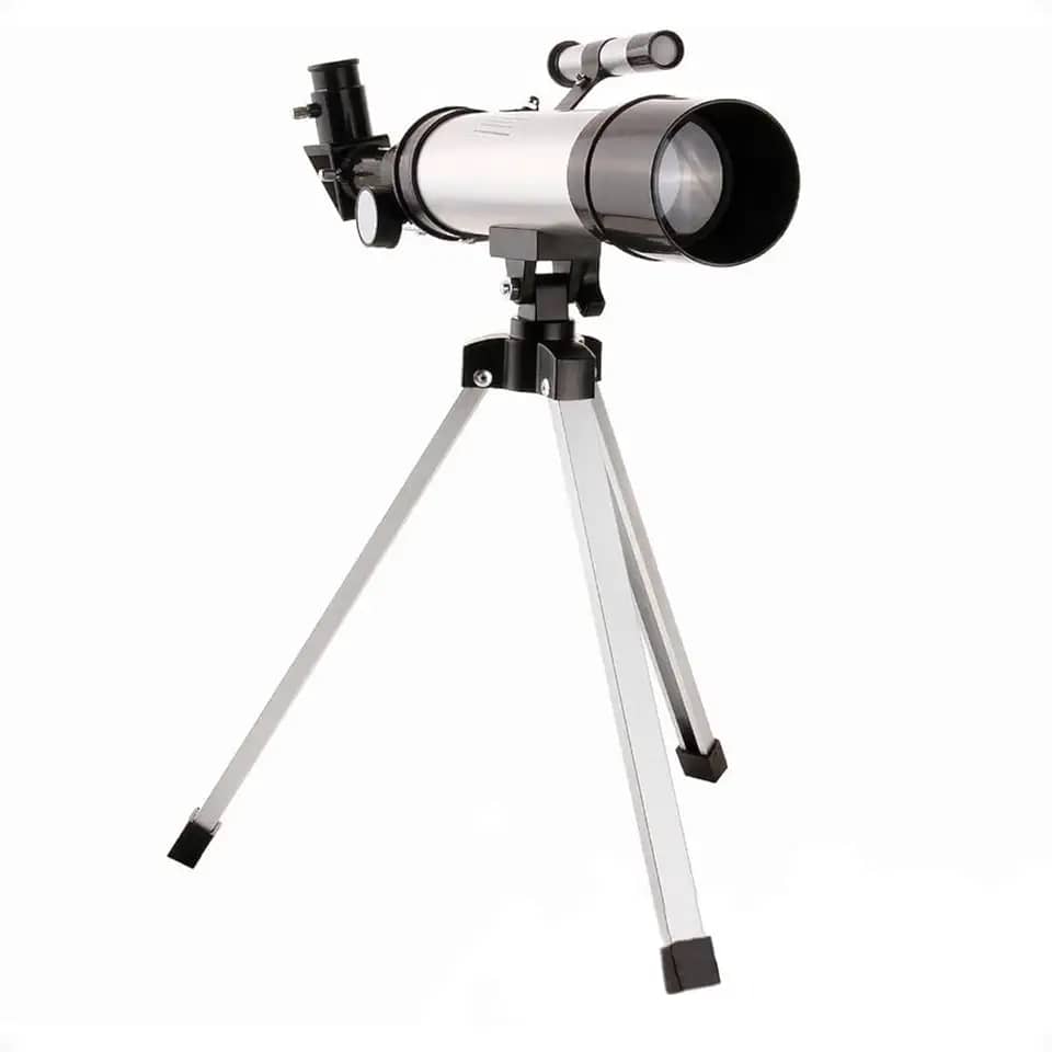 Telescópio Astronômico Refrator F36050 Abertura 50mm para Iniciantes em Observação Lunar e Celeste com Tripé
