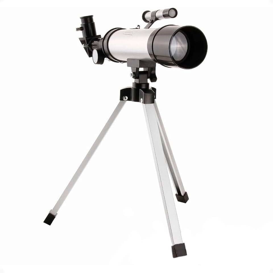 Telescópio Astronômico Refrator F36050 Abertura 50mm para Iniciantes em Observação Lunar e Celeste com Tripé