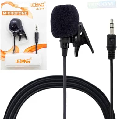 Microfone Lapela com fio Resistente